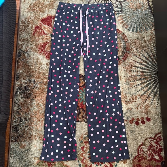 So. Polka Dot Fleece Womens Pajama Pants XS - Picture 1 of 5
